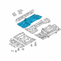 OEM 2012 Nissan Leaf Floor Front Diagram - G4320-3NAMA
