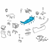 OEM Honda Accord Panel Assy., Console *NH892L* (MIRROR BLACK) Diagram - 77297-T2F-A92ZB