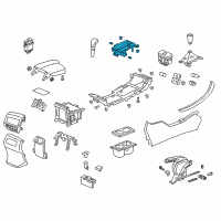 OEM 2017 Honda Accord Escutcheon Set, Select Lever (Gloss One Black) Diagram - 54721-T3V-L52ZA