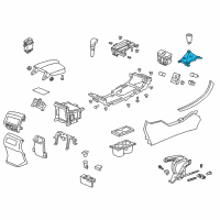 OEM Honda Boot, Change Lever *NH167L* (GRAPHITE BLACK) Diagram - 77298-T2F-A41ZA