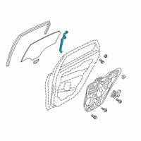 OEM 2022 Kia Forte Channel Assembly-Rear Do Diagram - 83550M7000