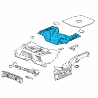 OEM Chevrolet Spark Rear Floor Pan Diagram - 96847021