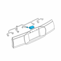 OEM 2003 Buick Rendezvous Housing Asm, Rear License Plate Lamp (R.H.) Diagram - 19120616