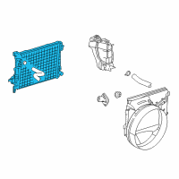 OEM 2008 Dodge Ram 3500 Engine Cooling Radiator Diagram - 55056682AE