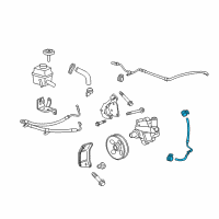 OEM 2012 Chevrolet Camaro Hose Asm-P/S Fluid Cooler Outlet Diagram - 92249333