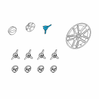 OEM 2007 Ford Mustang Center Cap Diagram - 4R3Z-1130-FA
