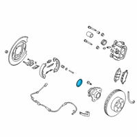 OEM Nissan Altima Cap Hub Rear Diagram - 43234-6CT0A