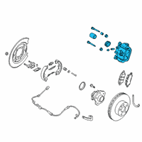 OEM 2020 Nissan Altima Caliper Assy-Rear LH, W/O Pad & Shim Diagram - 44011-6CA0D