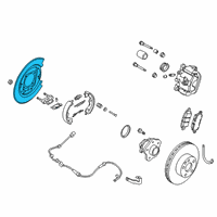 OEM 2020 Nissan Altima Plate Assy-Back, Rear Brake Rh Diagram - 44020-6CA6A