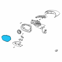 OEM 2022 Lincoln Corsair GLASS ASY - REAR VIEW OUTER MI Diagram - LJ7Z-17K707-C