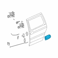 OEM 2000 Pontiac Montana Handle, Outside Diagram - 10322225