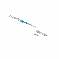 OEM 2005 Hyundai Elantra Boot Kit-Front Axle Wheel Side Diagram - 49509-2DE00