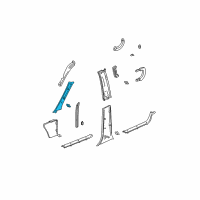 OEM Toyota Sequoia Weatherstrip Pillar Trim Diagram - 62220-0C020-B0