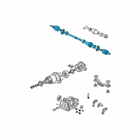 OEM 2007 Honda Element Driveshaft Assembly, Driver Side Diagram - 42311-SCW-A00