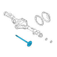 OEM 2008 Hummer H2 Rear Axle Shaft Assembly (W/Exciter Ring) Diagram - 19168555