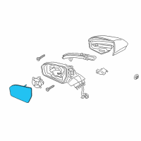 OEM 2019 Lincoln MKC Mirror Glass Diagram - EJ7Z-17K707-E