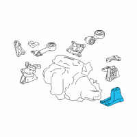 OEM 2010 Honda Civic Bracket, Transmission Mountingbase Diagram - 50655-SNA-A00
