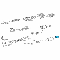 OEM Lexus IS250 BAFFLE Sub-Assembly, Exhaust Diagram - 17408-31100