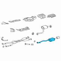 OEM 2015 Lexus IS350 Exhaust Tail Pipe Assembly, Left Diagram - 17440-31170