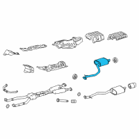 OEM Lexus IS300 Exhaust Tail Pipe Assembly Diagram - 17430-31C90
