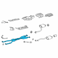 OEM Lexus IS350 Front Exhaust Pipe Assembly Diagram - 17410-31G10