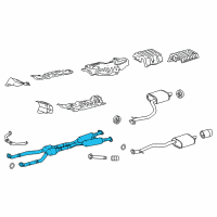 OEM 2016 Lexus IS350 Front Exhaust Pipe Assembly Diagram - 17410-31G10