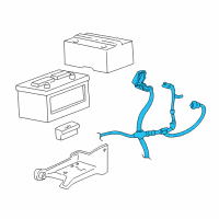 OEM 2001 Ford Explorer Sport Battery Cables Diagram - 1L5Z14300AA