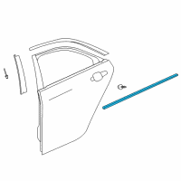 OEM Cadillac ATS Belt Molding Diagram - 84886162