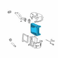 OEM Toyota MR2 Spyder Evaporator Core Diagram - 88501-17080