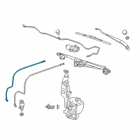 OEM 2019 Cadillac Escalade ESV Washer Hose Diagram - 23104169