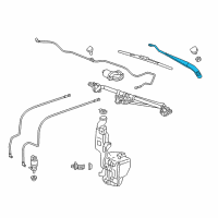 OEM 2017 Cadillac Escalade ESV Wiper Arm Diagram - 22814858