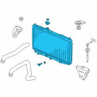 OEM 2007 Honda Accord Radiator (Denso) Diagram - 19010-RCA-A02