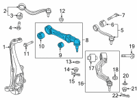 OEM 2016 Hyundai Genesis Lateral Arm Assembly-Front, LH Diagram - 54500-B1500