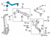 OEM Hyundai Genesis Front Arm Assembly-Front Upper, LH Diagram - 54400-B1500