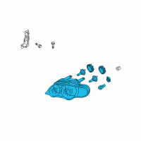 OEM 2002 Kia Spectra Driver Side Headlight Assembly Diagram - 0K2SR51040C