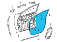 OEM 2022 Toyota Sienna Door Weatherstrip Diagram - 67861-08030