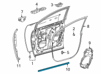 OEM 2021 Toyota Sienna Lower Weatherstrip Diagram - 67875-08010