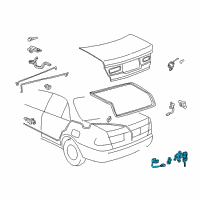 OEM 1997 Toyota Camry Cylinder & Keys Diagram - 69055-33210