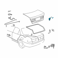 OEM Toyota Camry Lock Assembly Diagram - 64610-AA010