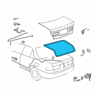 OEM 1997 Toyota Camry Weatherstrip Diagram - 64461-33030