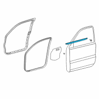 OEM 2008 Toyota 4Runner Belt Molding Diagram - 68162-35060