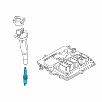 OEM 2013 BMW ActiveHybrid 5 Spark Plugs Diagram - 12-12-0-037-582