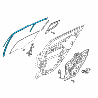 OEM 2020 Kia Stinger Run-Rear Door Window Glass Diagram - 83530J5000