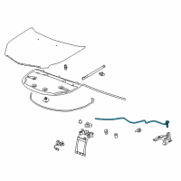 OEM 2014 Cadillac SRX Release Cable Diagram - 22741948