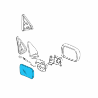 OEM 2005 Honda CR-V Mirror Sub-Assembly, Passenger Side (1400R) (Heated) Diagram - 76203-S9A-C02