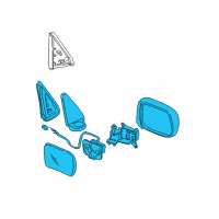 OEM 2004 Honda CR-V Mirror Assembly, Driver Side Door (Satin Silver Metallic) (R.C.) Diagram - 76250-S9A-A11ZE