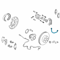 OEM 2017 Nissan Murano Hose Assy-Brake, Rear Diagram - 46210-3JA1B