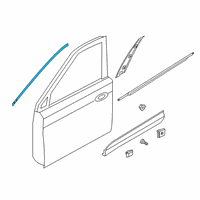 OEM 2019 Hyundai Santa Fe MOULDING Assembly-FRT Dr Frame, LH Diagram - 82850-S1000