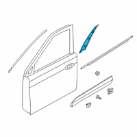 OEM Hyundai Santa Fe GARNISH Assembly-Dr Frame LH Diagram - 82250-S1010