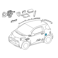 OEM 2016 Lexus CT200h Sensor, Side Air Bag Diagram - 89831-06040